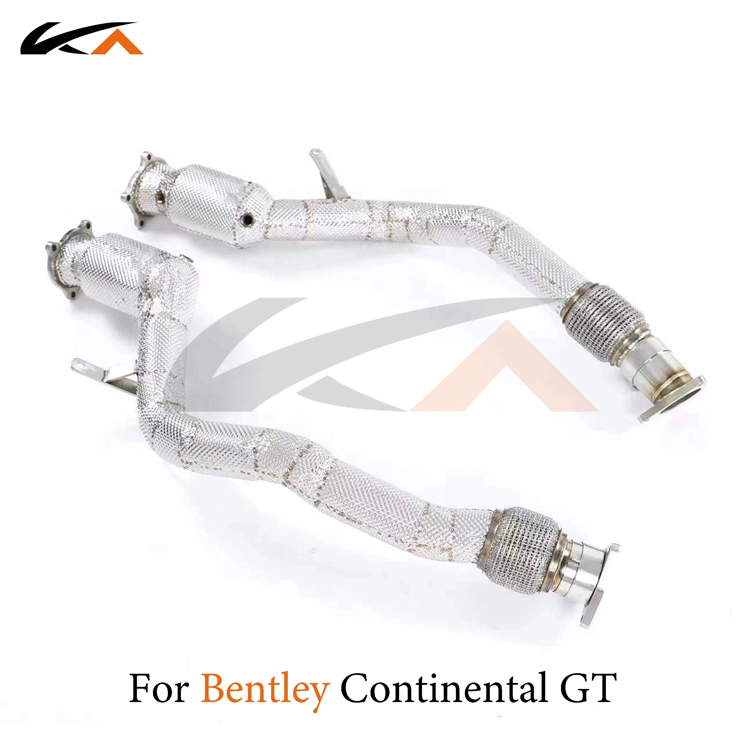 

KA Tuning exhaust system header stainless downpipe for Bentley Continental GT axle pipe catalysis heat shield