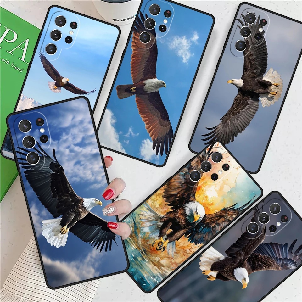 King Of Birds Eagle For Samsung Galaxy S24 Ultra S21 S22 S8 S9 S10E Note 10 20 Plus FE S23 Phone case Cover Coque