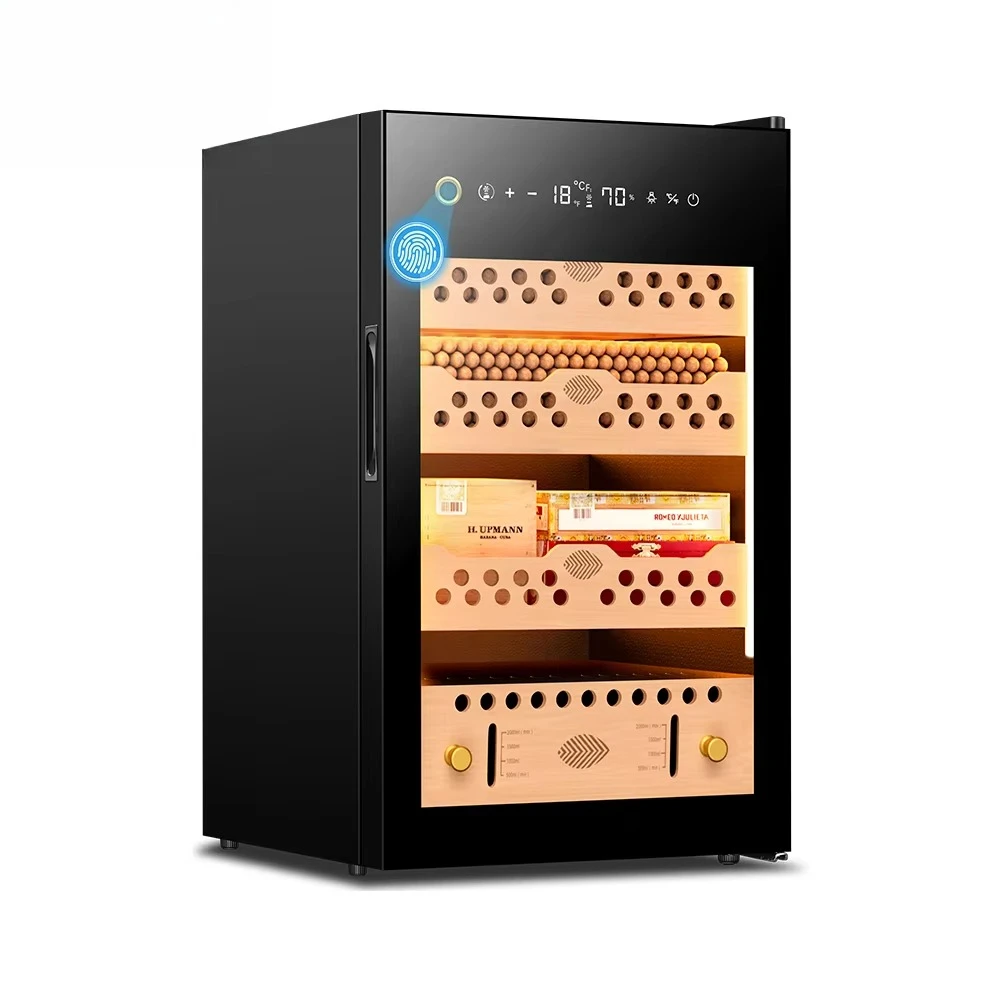 

300 Humidor Digital Light Emitting Diode Light Temperature and Humidity Control Cedar Wood