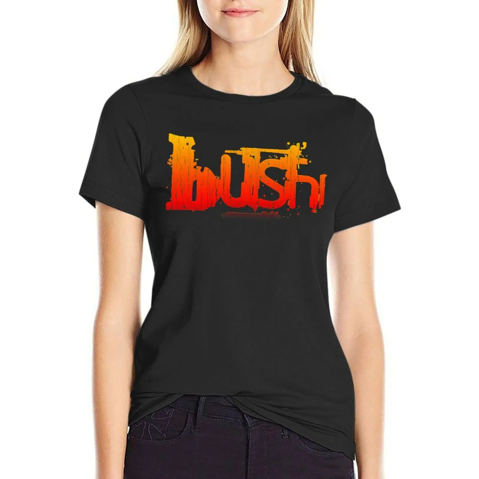 Bush band logo T-Shirt Aesthetic clothing summer tops korean fashion cropped t shirts for Women