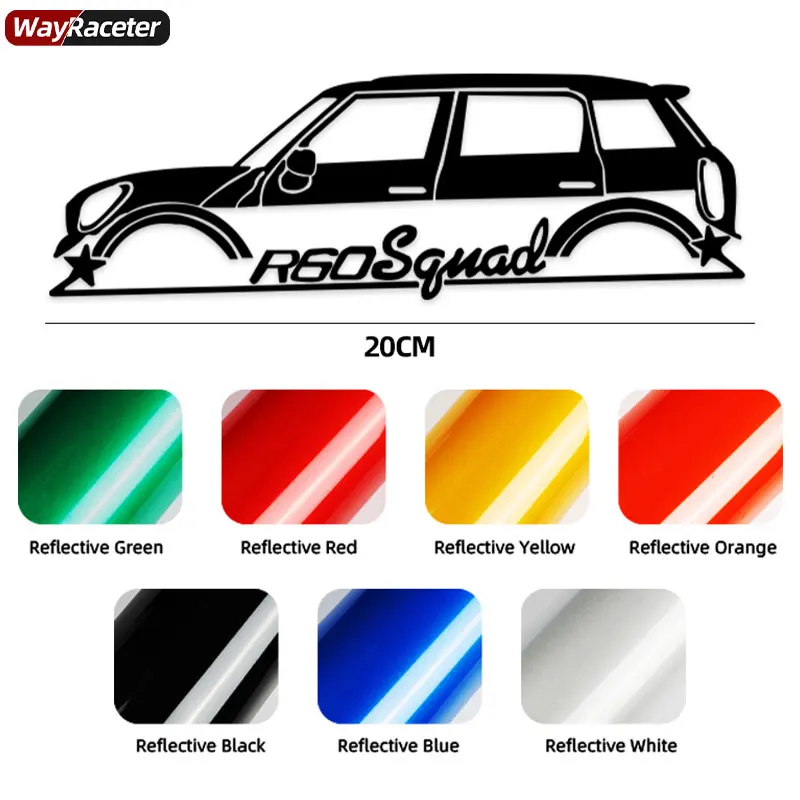 Car Window Sticker Auto Graphics Body Trunk Bumper Reflective Vinyl Decal For MINI Countryman R60 2010-2016 JCW Accessories