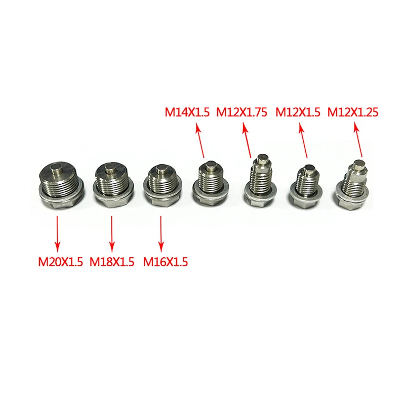 M12 M14x1.5 M16 M18x1.5  M20 M24X1.5 Stainless Steel Oil Drain Plug With Neodymium Magnet Universal Auto Parts