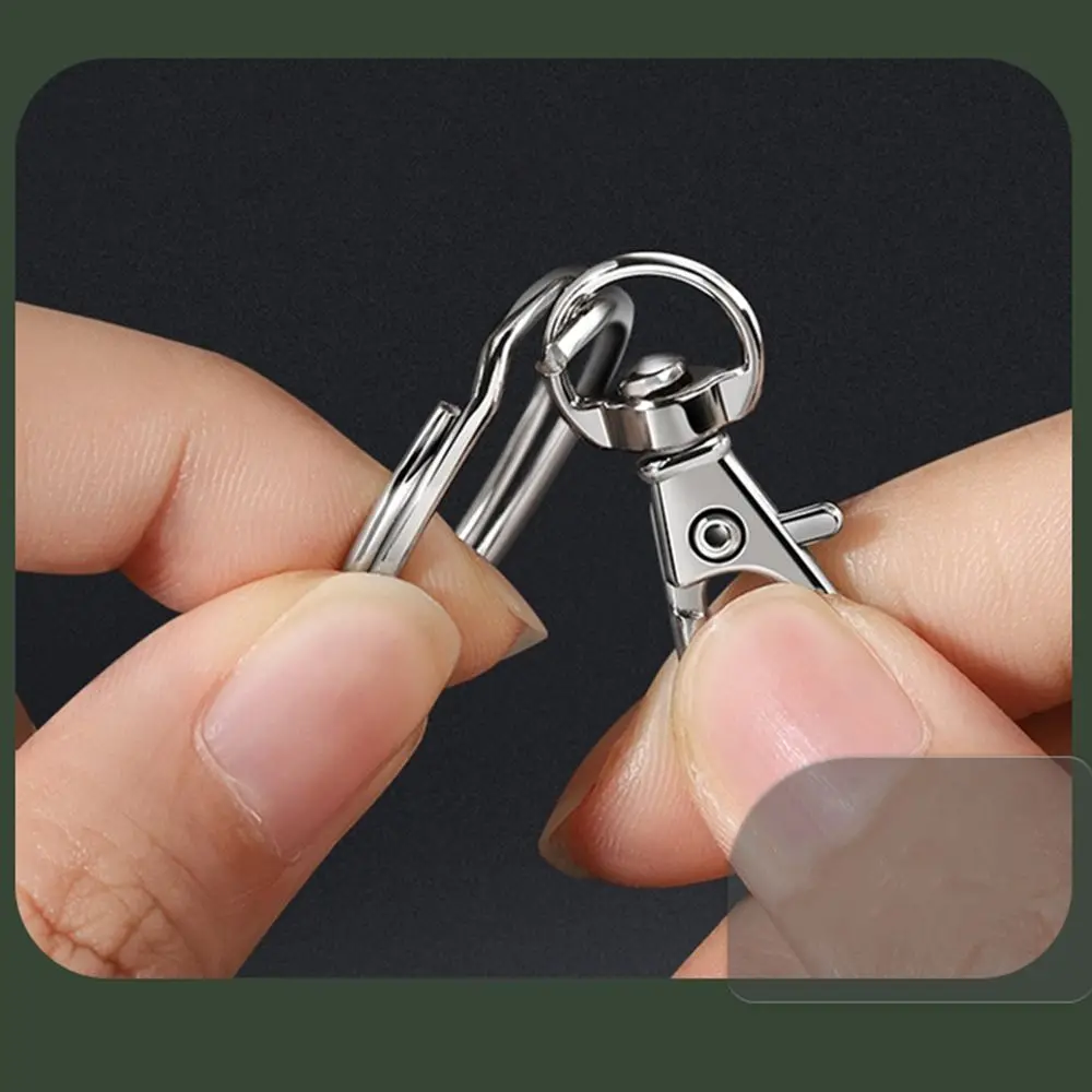 265pcs Lobster Claw Clasp Keychain Making Kit Jumprings Swivel Snap Hook Keychain Clip with Key Ring Silver Smooth Surface