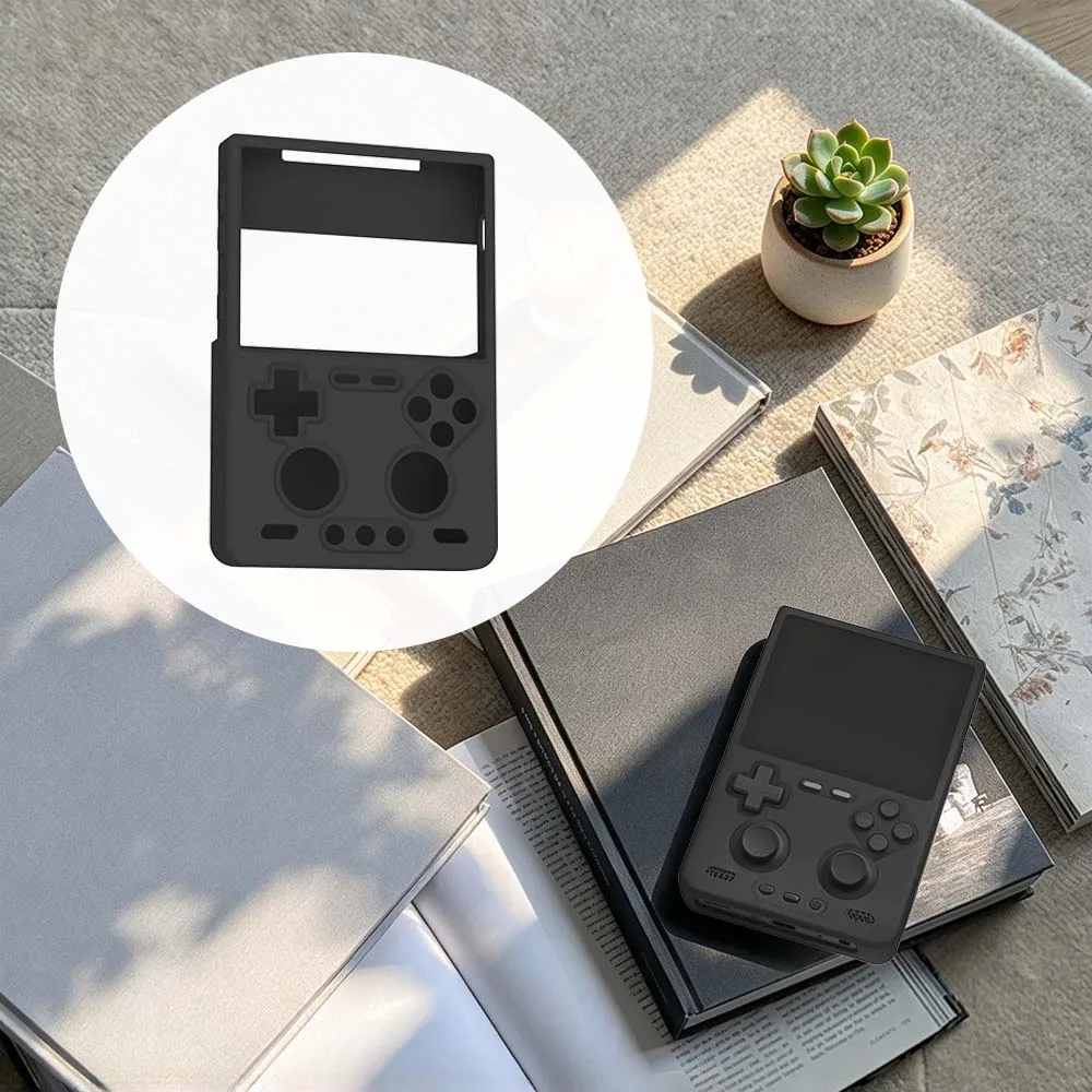 For TRIMUI Brick Pro Silicone Case with Lanyard Shockproof Anti-Scratch Durable Soft Shell Skin Anti-Slip Grip Protective Cover