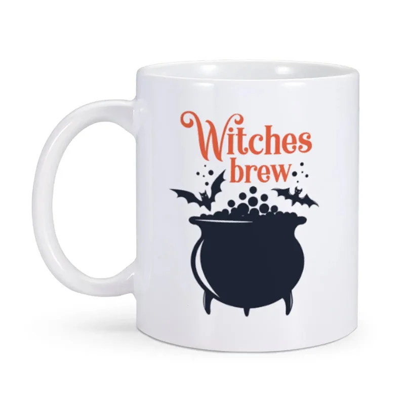 Cross-border new autumn hello pumpkin halloween witch brew camping campfire ceramic mug household water cup