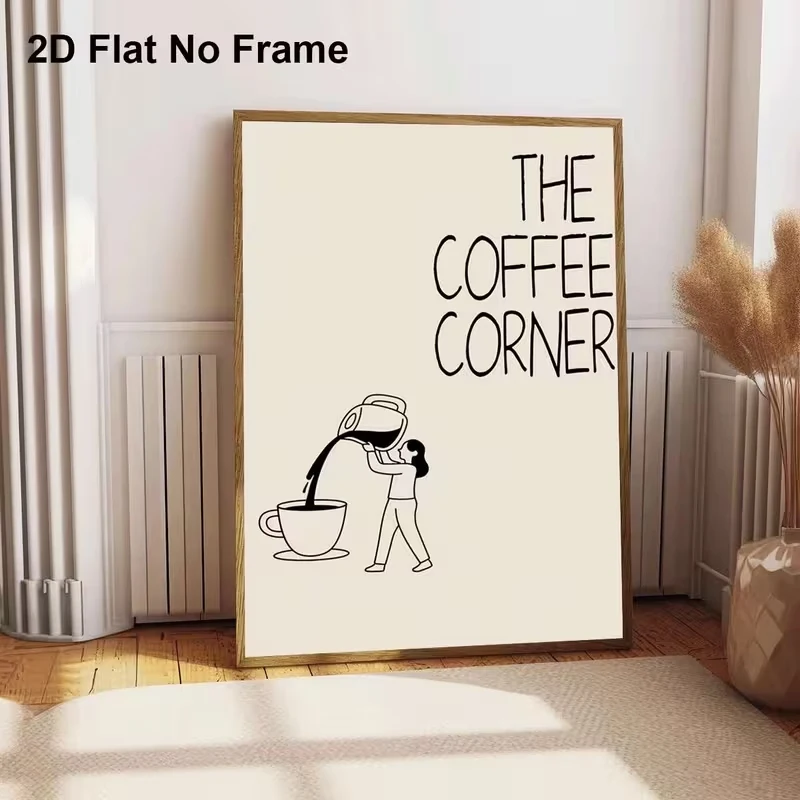Modern  A Woman Pouring Coffee Into A Cup Wall Art Print Canvas Painting Poster Picture For Living Room Home Decor