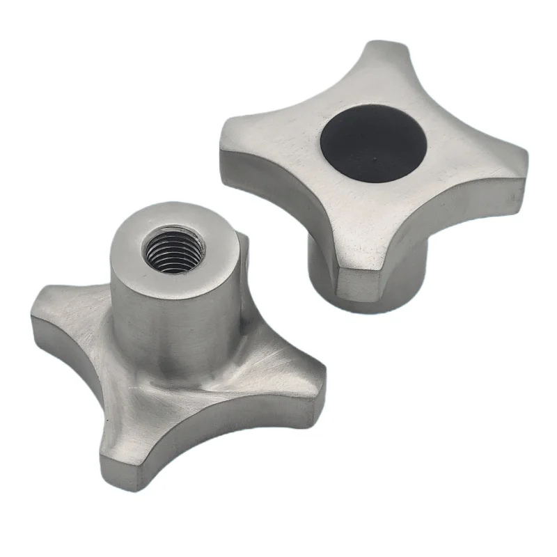 M8 M12 Stainless Steel Triangle Handle Handwheel Quadrangular Screw Cap Nut