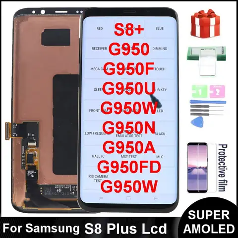AMOLED Screen For Samsung S8 Plus G955F G955U G955W Lcd Display Digital Touch Screen For Samsung S8+ G955 LCD Screen Digitizer