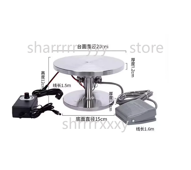 Stainless Steel Electric Ceramic Turntable – 360° Rotating Platform for Carving, Painting, Gold Plating & Line Art