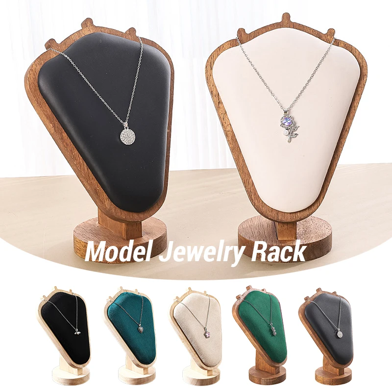 1 قطعة مجوهرات نموذج قلادة رف الخشب إطار مجوهرات نافذة عرض قلادة المنظم مجوهرات عرض موقف اطلاق النار الدعائم جديد #5