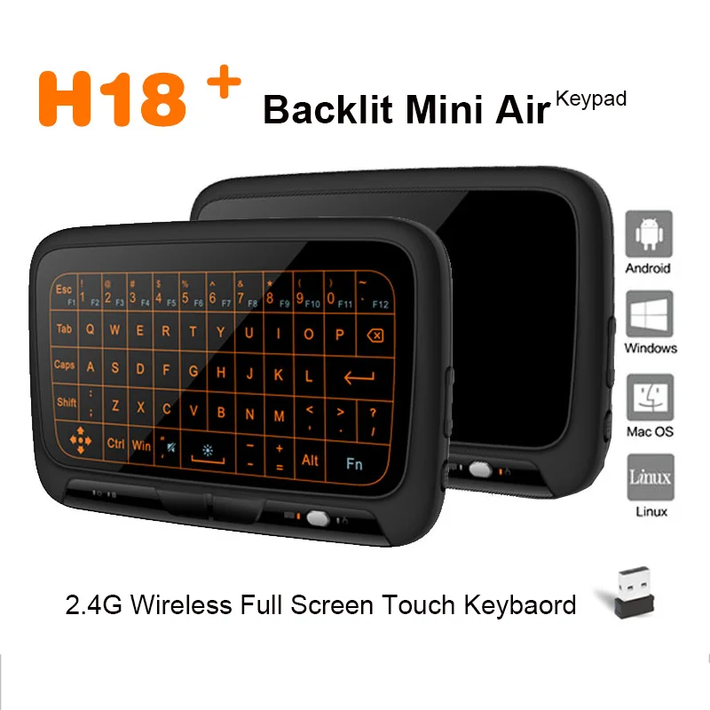 

Wireless Air Mouse Mini Keyboard Keypad Full Screen Touch 2.4G Keyboard Touchpad With Fn Backlight For Smart TV PS3 Computer