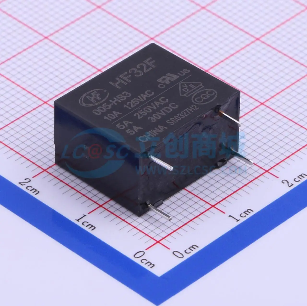 12pcs HF32F/005-HS3 5V 18.4x10.2mm SPST NO Power Relay PCB Electronic Switch