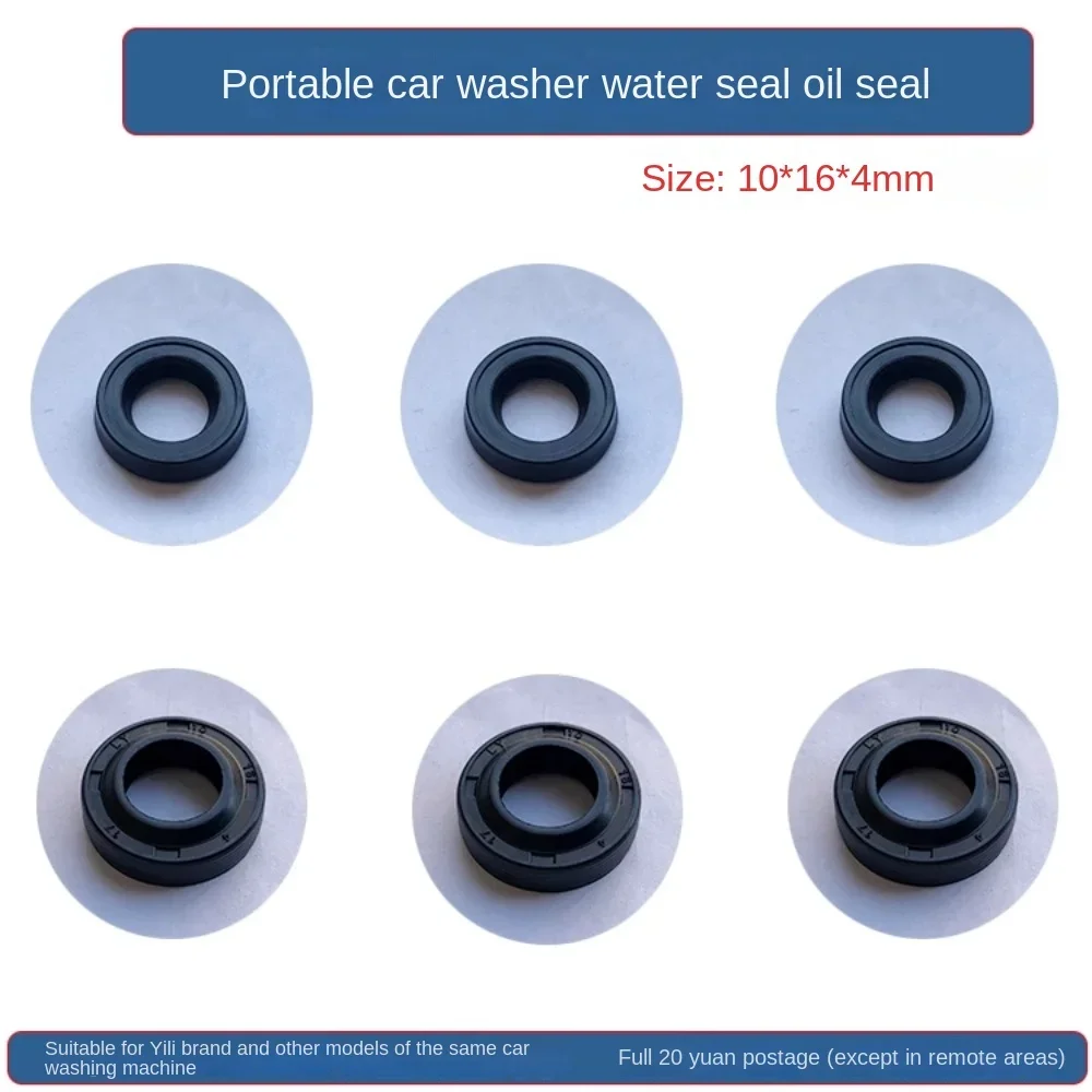 Aksesori kepala pompa mesin cuci mobil portabel, segel air segel minyak 10*16*4 panjang katup cek perbaikan