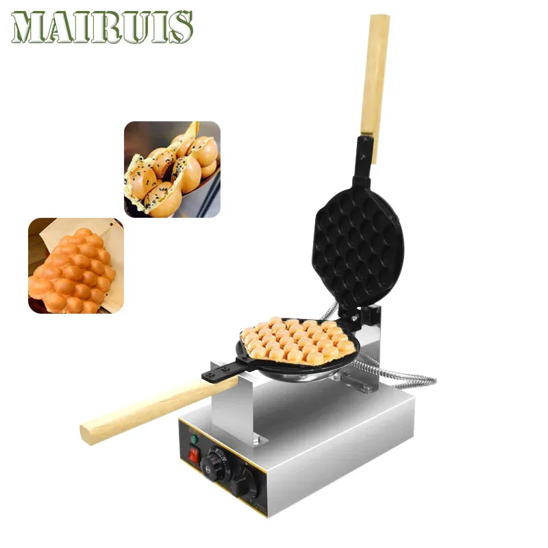 Household Waffle Maker Heart Shape Eggs Waffle Machine Hongkong Bubble Waffle Maker Eggettes Puff Waffle Oven Pan