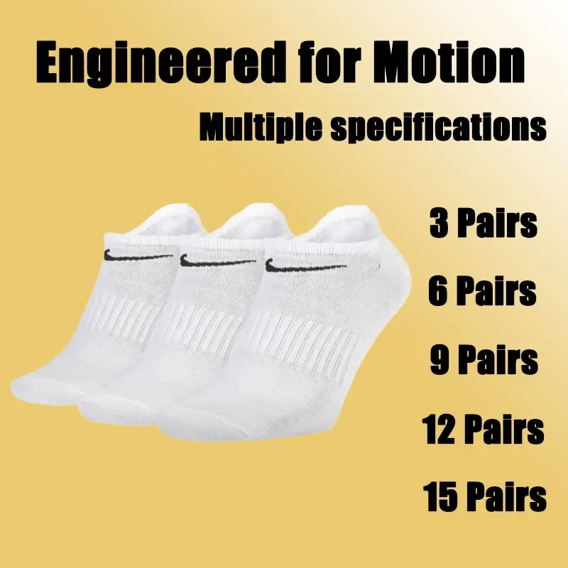 

Мягкие повседневные спортивные носки Nike EVERYDAY LTWT NS, мягкие и впитывающие пот хлопковые носки разных размеров SX7678