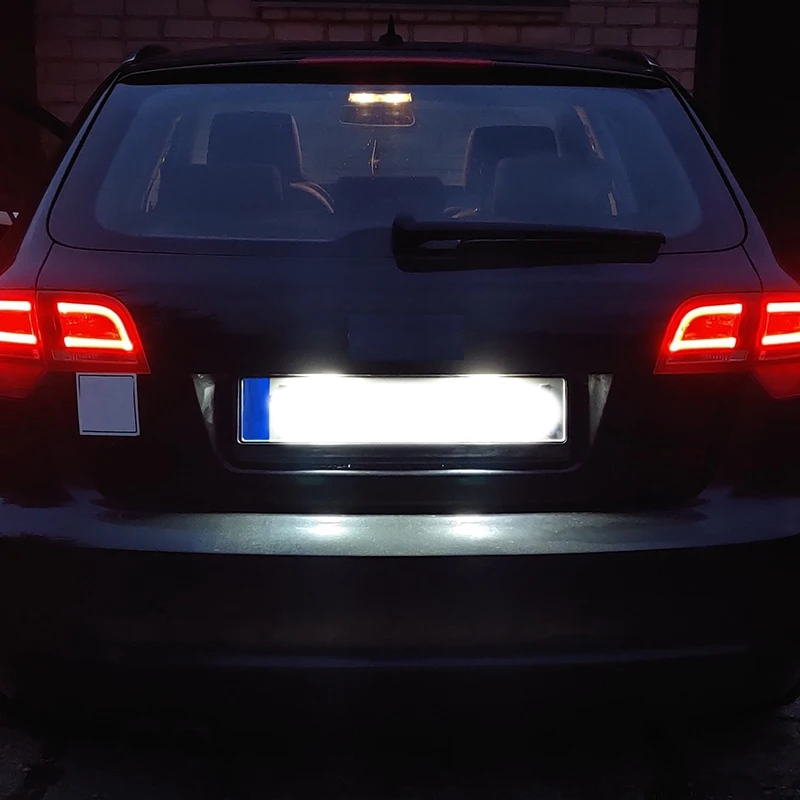 Car LED License Number Plate Light Lamp White For - A3 S3 8P A4 B6 B7 A5 A6 4F Q7 A8 S8 C6 Cabriolet-A61E