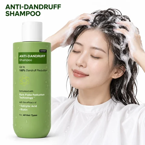 Anti Dandruff Shampoo with Salicylic Acid Oily Scalp Deep Cleansing Flake Control Itch Relief Biotin Hair Care