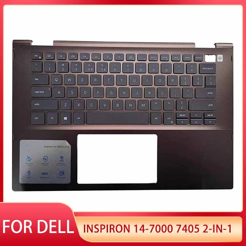 

NEW US Laptop Keyboard For Dell INSPIRON 14-7000 7405 2-IN-1 US Keyboard Palmrest Touchpad Upper Case 0MKCVW