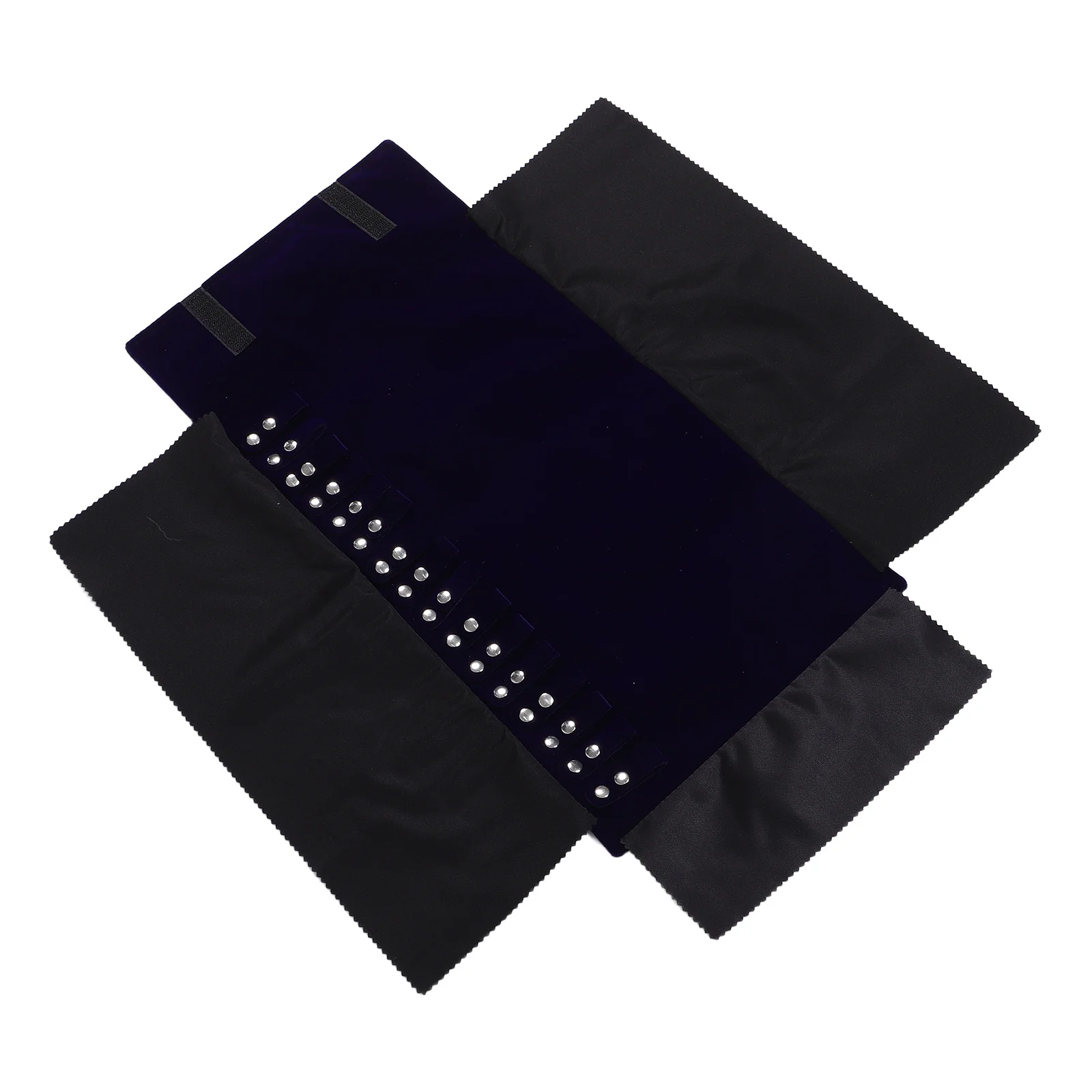 

Travel Jewelry Roll Organizer Blue Soft Storage Bag Necklace Bracelet Ring Watch Holder for Accessories Jewelry Roll Bag