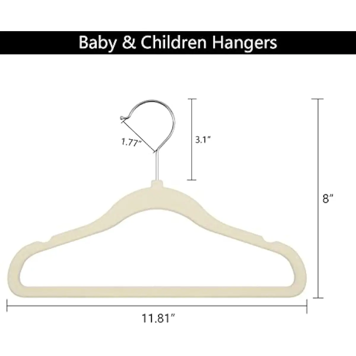 

10Pcs 30CM Baby Non-Slip Velvet Hangers Space Saving 360 Degree Swivel Hook Felt Kids Clothes Drying Rack Wardrobe Organizer