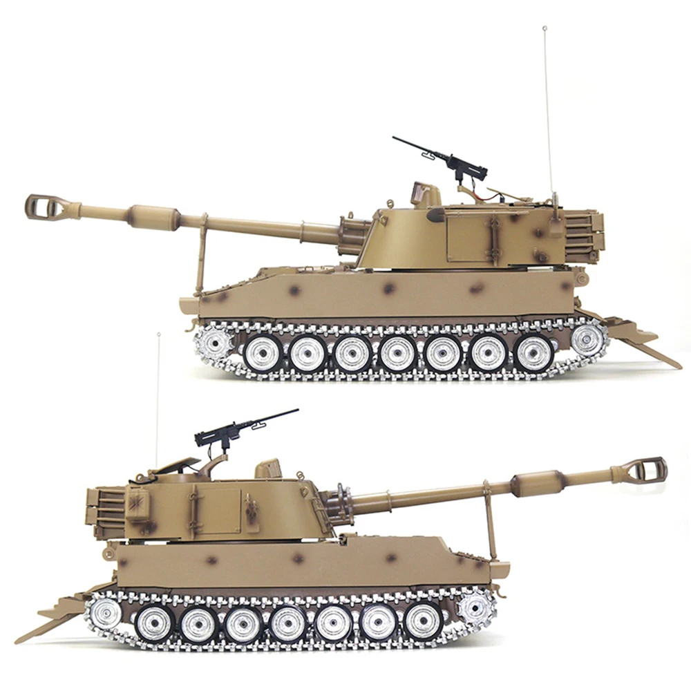 Tongde modelo M2109 M109A2 1/16 2,4G RC tanque altavoz batalla tiro RC coche modelos de vehículos RTR Juguetes