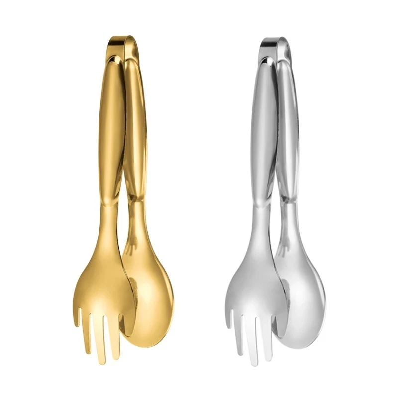 

Non-Slip Stainless Steel Food Tongs Meat Salad Bread Serving Tongs For Barbecue Kitchen Cooking Utensils Coffeeware Teaware