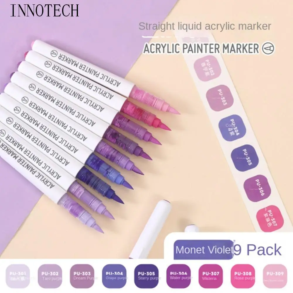 

Кисть для воды, тонкий наконечник, красочный маркер, многофункциональная стираемая ручка для рисования, портативная 9-цветная акварельная ручка, холодильник