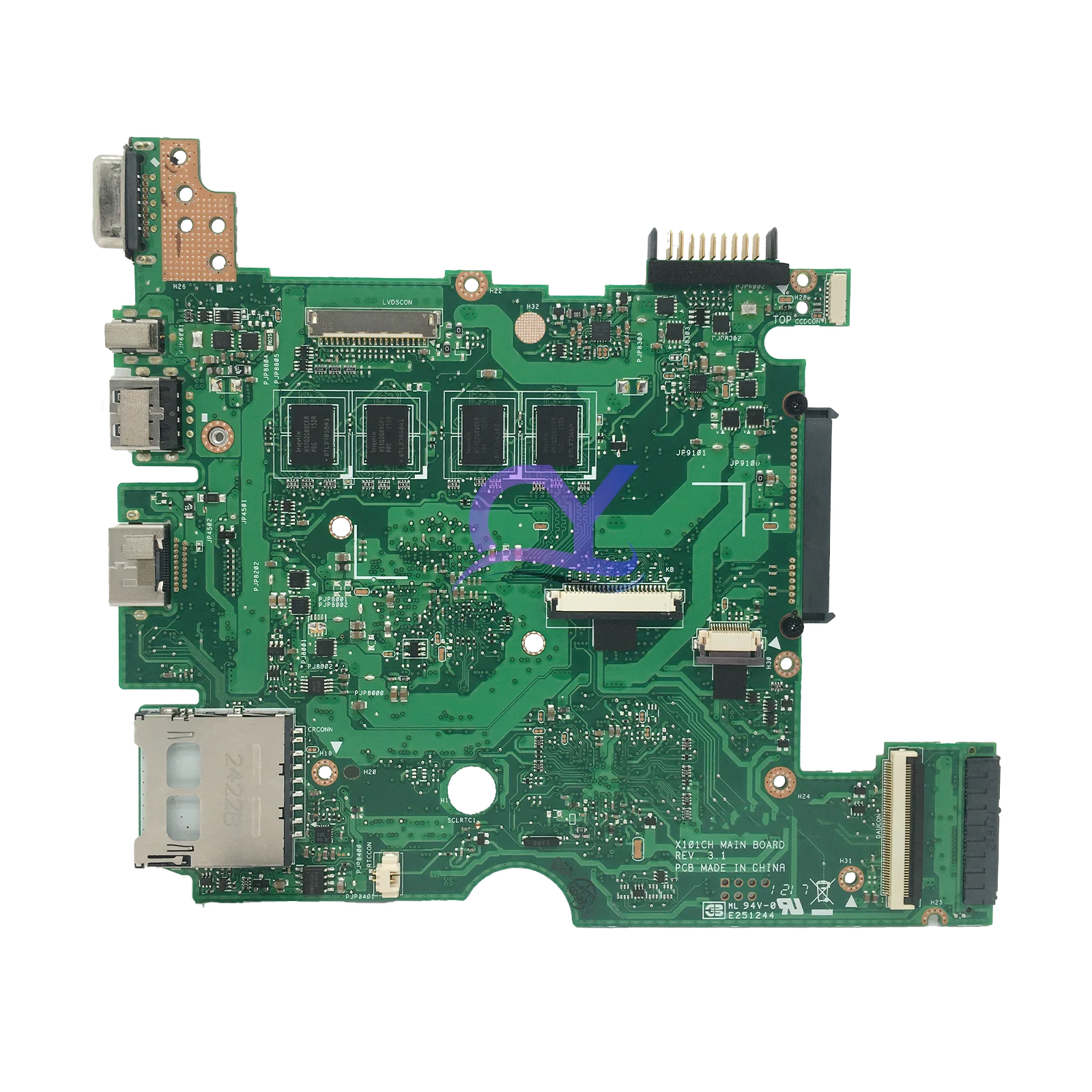 Imagem -02 - Kefu-notebook Mainboard para Asus Eee pc X101ch X101c Laptop Motherboard 2gb de Ram Placa Principal Rev:3.1 N2600