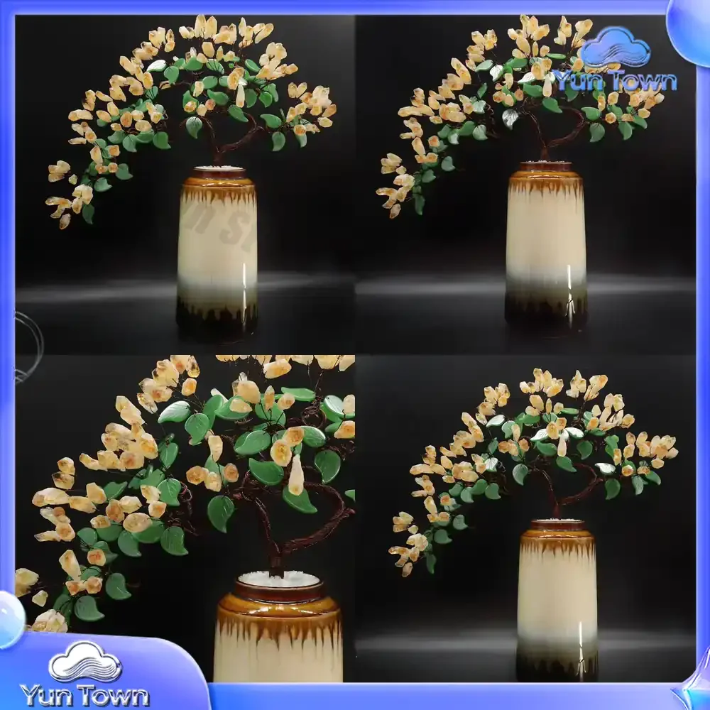 Citrine Fortune Tree Amethyst Money Tree Home Furnishing Ornament Living Room Entrance Wine Cabinet Store Opening