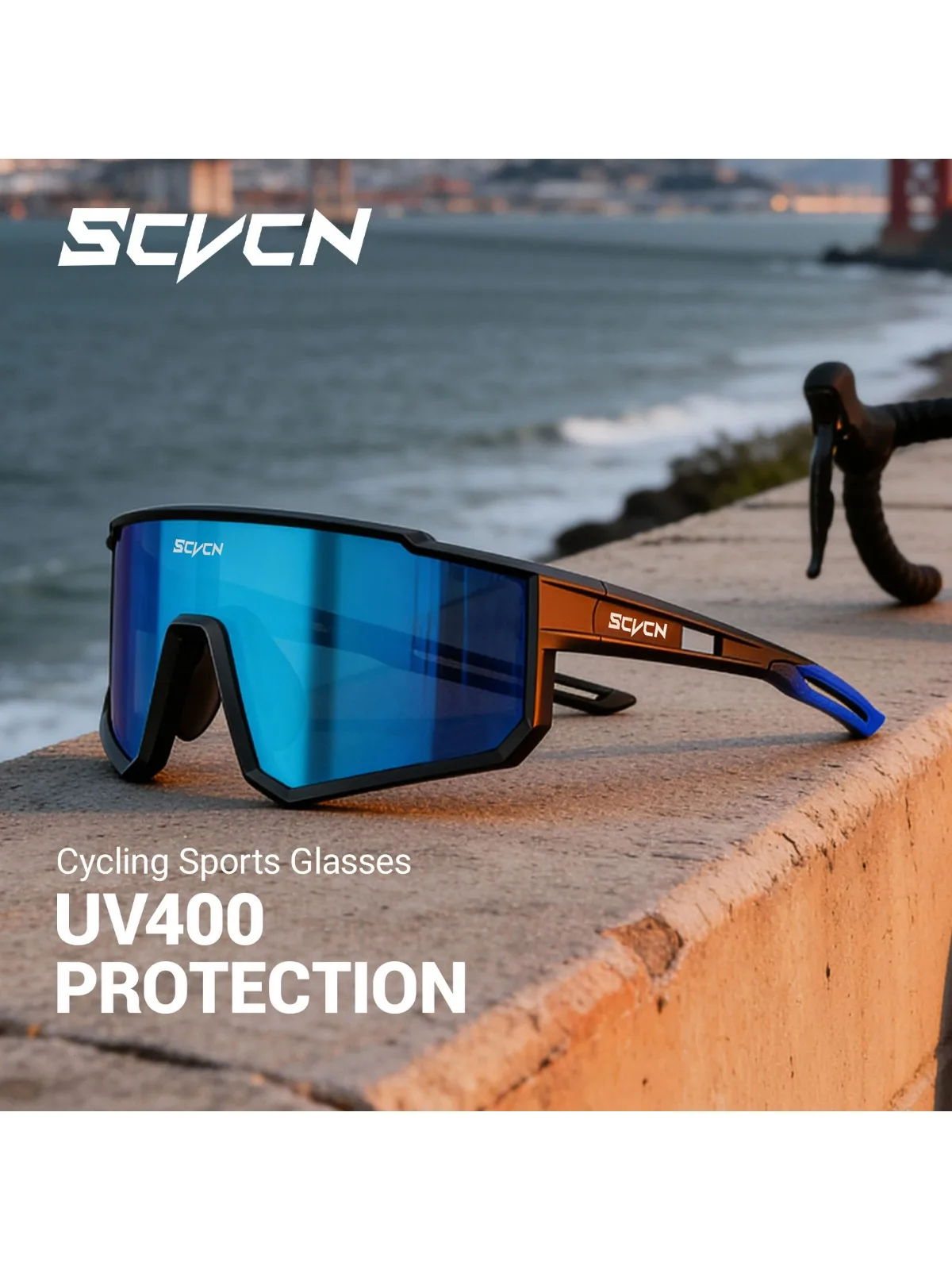 AliExpress SCVCN UV400 Hiking Cycling Glasses Outdoor Casual Sports Running Sunglasses Stylish Camping Driving Eyewear MTB Sunglasses