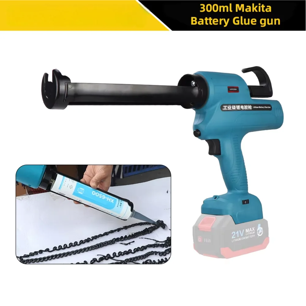 

4 Speeds Wireless Glass Glue Gun Doors Windows Filling Sewing Gun For Makita Battery Electric Caulking Gun Lithium Battery