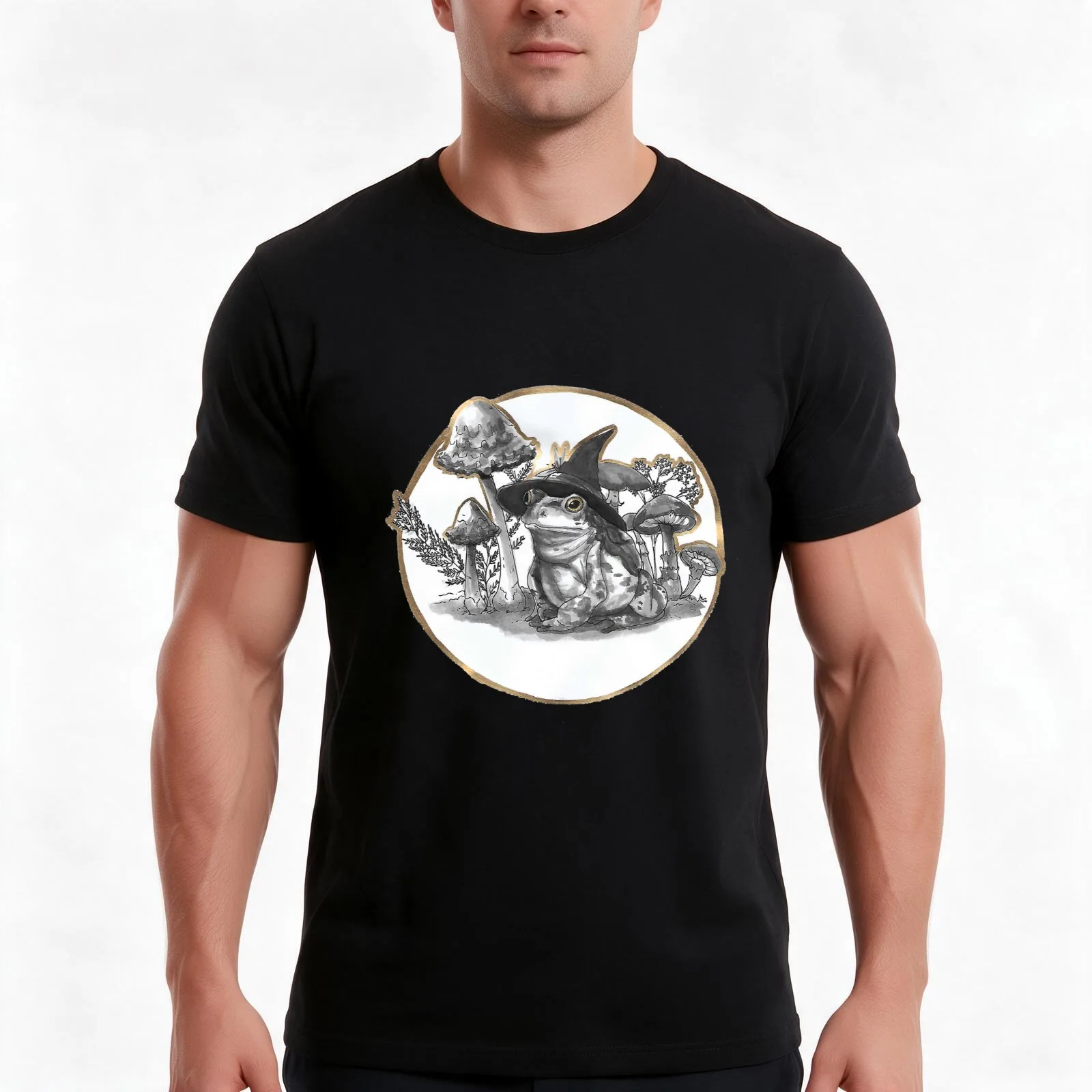 Toads and Toadstools T-Shirt, Summer Casual Cotton Tee, Oversized Streetwear Tops, Vintage Graphic Print, Loose Fit Short Sleeve