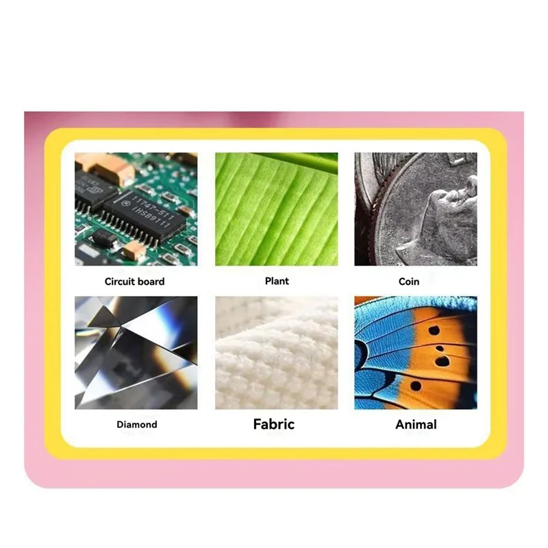 Mikroskop cyfrowy B24B z lupą 500X, ręczny, elektroniczny, edukacyjny, naukowy dla dzieci, mikroskop A