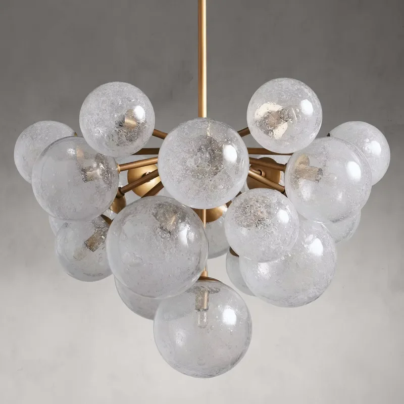 Modern American Light Custom Indoor Restaurant Living Room Bedroom Hanging Decoration Round Bubble Ball Pendant Lights