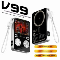 Wireless or Type-c Fast Charging 5000mAh Magnetic Absorption Mini Handheld Game Console with More Than 1500 Games