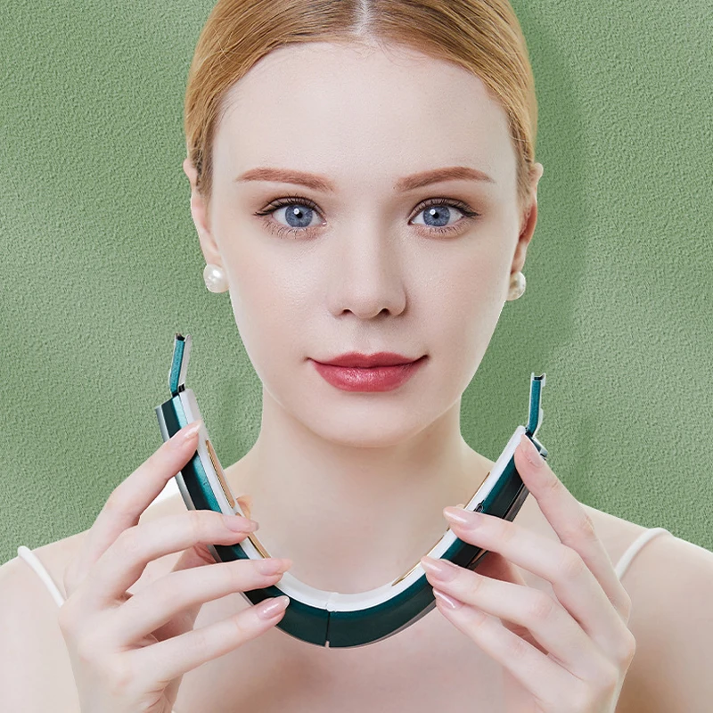 Hoge Frequentie Gezicht Afslanken Massager Cosmetologie Instrument Kauwspieren Verwijderen Dubbele Kin Kleur Licht V-gezicht Afslanken Portable
