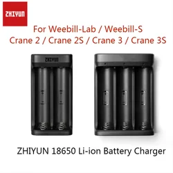 Caricabatteria ZHIYUN 18650 2 o 3 slot per batteria 18650 Weebill-S/Crane2/2S/3/3 S stabilizzatore di colore nero pezzi di ricambio tipo C