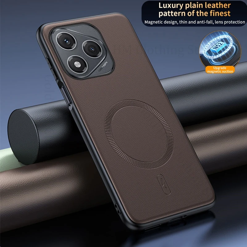 

luxury Plain Leather Phone Case For Honor 400 Pro 300 Ultra Soft Silicone Phone Bumper For Magsafe Cover For Honor 400 Lite 300