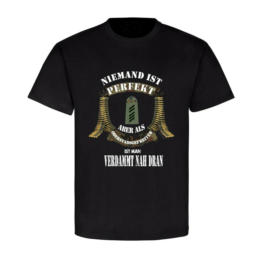 Nobody Is Perfect Upper Rod Corporal Elite Soldier Army T-Shirt. Summer Cotton O-Neck Short Sleeve Mens T Shirt New S-3XL