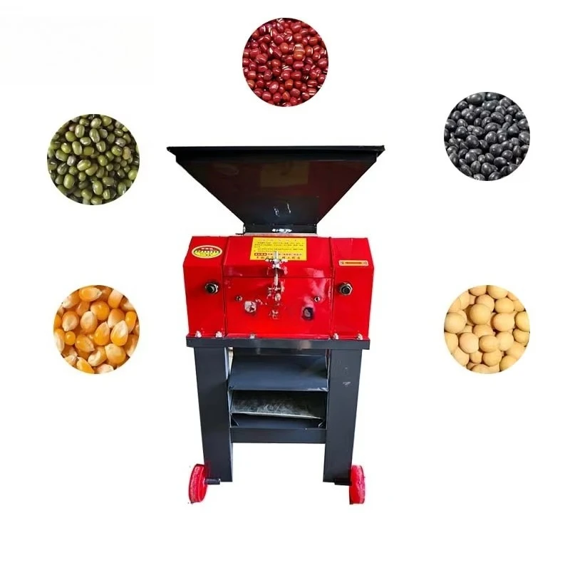 Corn Crushing And Semi Soybean Peanut Pellet Feed Grinder/Double Roll Household Grain Crusher, Squeezing Corn Feed Crusher