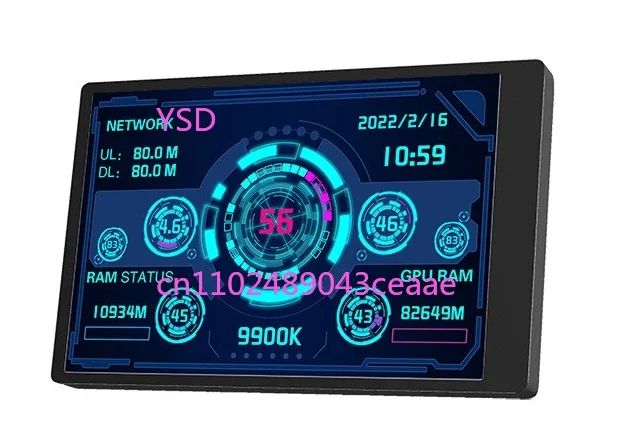 7.83Hz Sine Wave Generator 3.5 inch IPS TYPEC Mini Small Screen USB Chassis Secondary Screen Computer USB Interface Free AIDA64