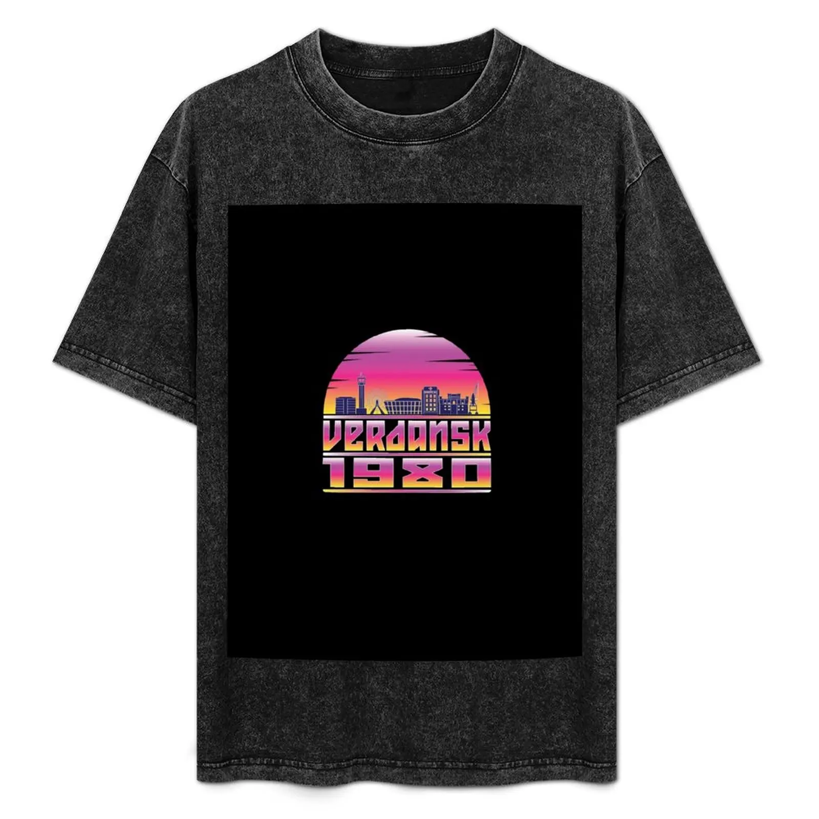 

Retro 1980's Verdansk T-Shirt Short sleeve tee plus size clothes customs street wear t shirt for men