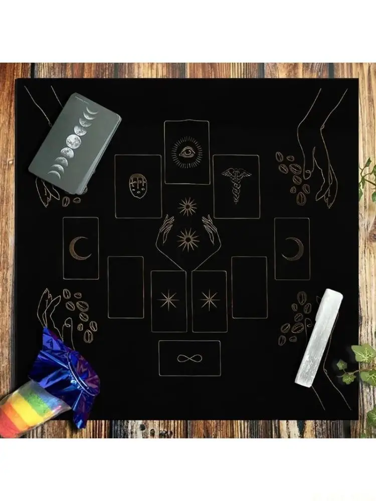 M5TC Altars Decorations Tarots Tablecloth Pendulums Divinations Altars Table Cloth Multifunctional Tarots Card Table Cover