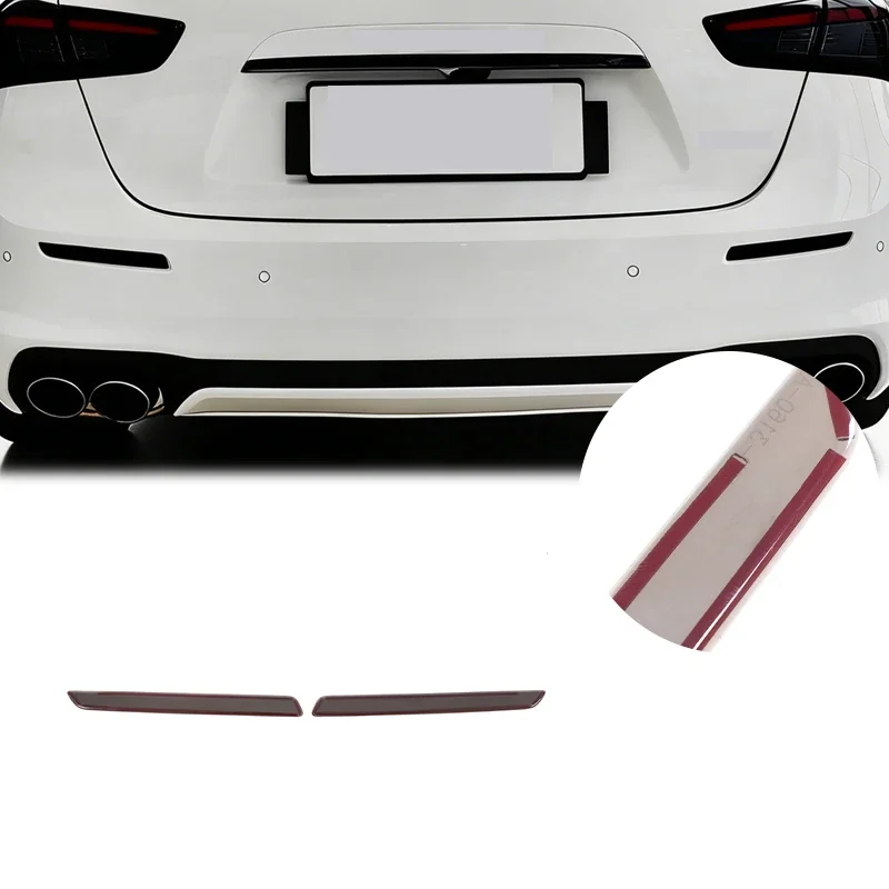 For 2018+ Maserati Ghibli ABS Car Rear Fog Light Protective Cover Smoked Black Decorative Patch Car Styling Accessories