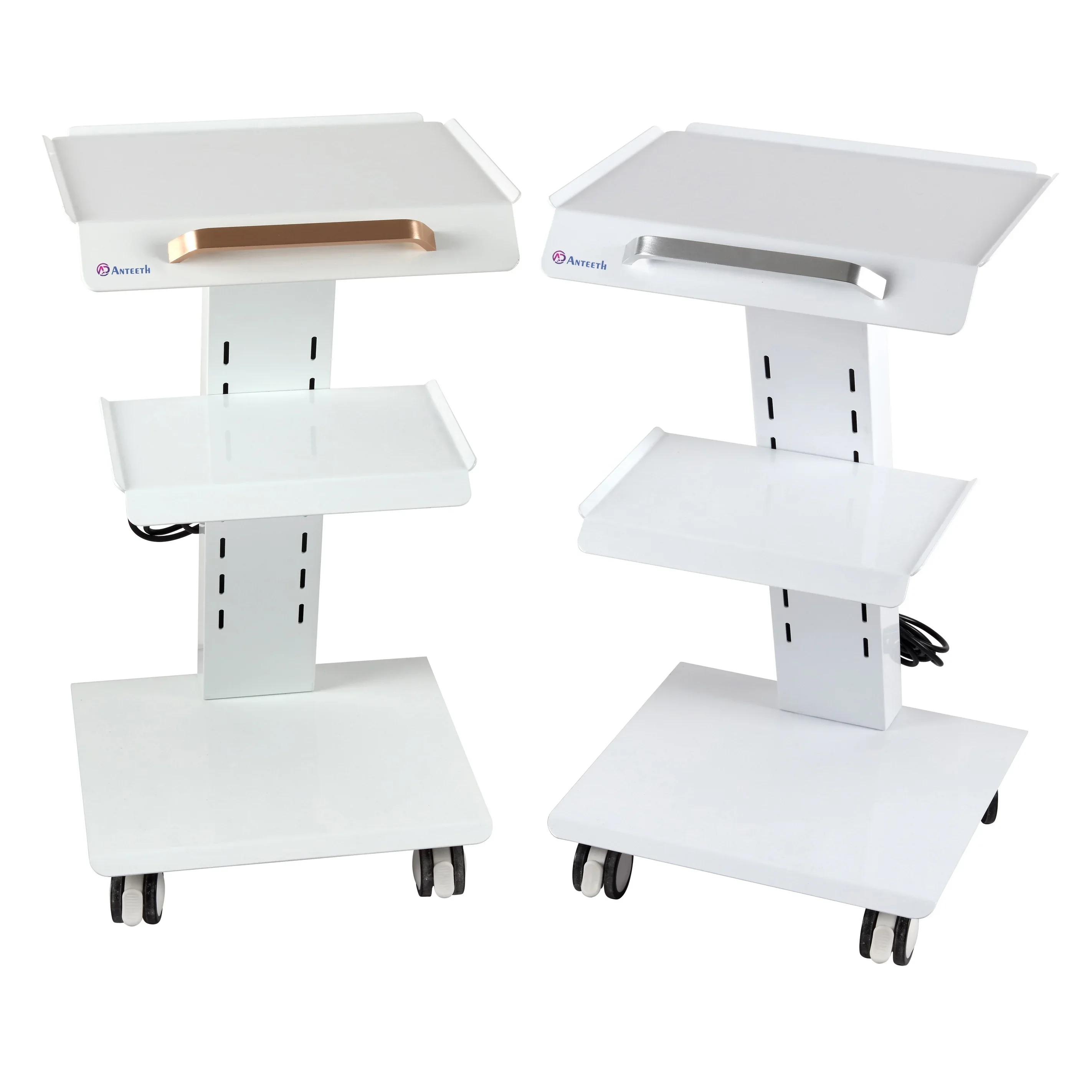 Mobile 3 Layer Socket Beauty-  Beauty- Salon Trolley Stainless Steel Dental- Tool Cart Furniture White Salon Trolley