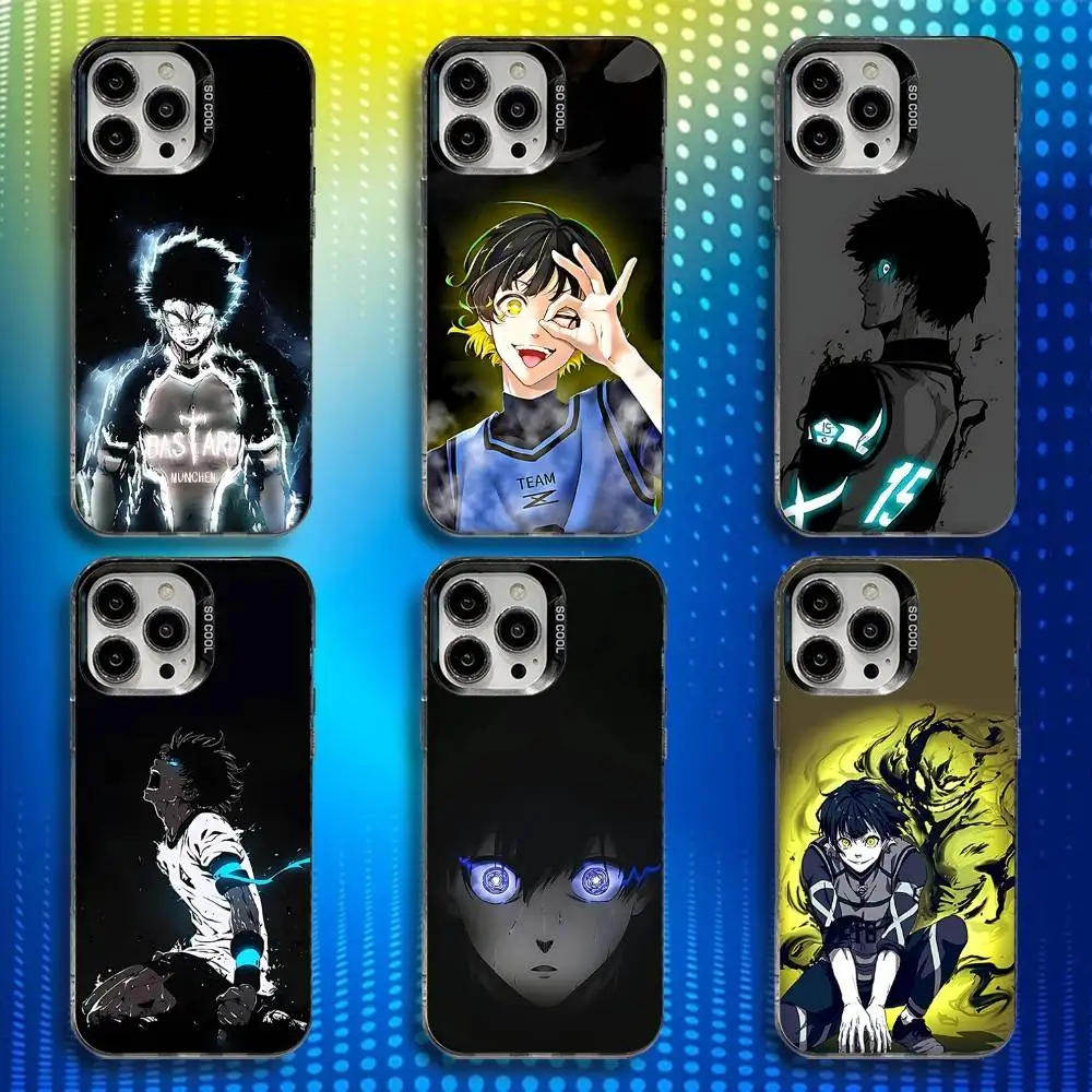 

B-Blue Comics L-Lock Phone Case For iPhone 17,16,15,14,13,12,X,8,Pro,Max,Plus,E,SE4,Air,Mini IMD Matte Black