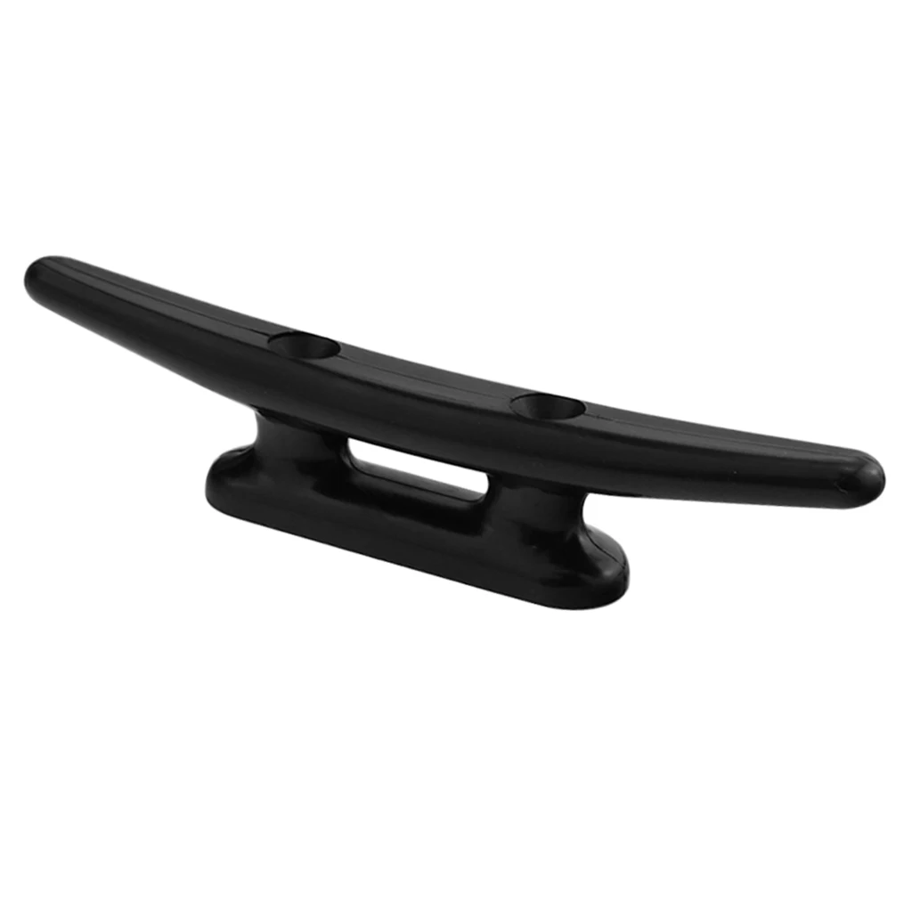 Nylon Boat Deck Cleat Rope Cleat 6 Inch Black Tie Down Line Holder Accessories for Railing Bracket Boat and Dock