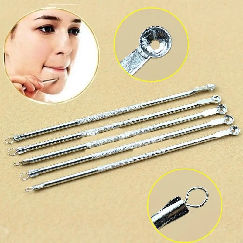 L8rd 5pcs Blackhead Comedone Edelstahl Acne Pickel Blahis Extraktorentfernernadeln