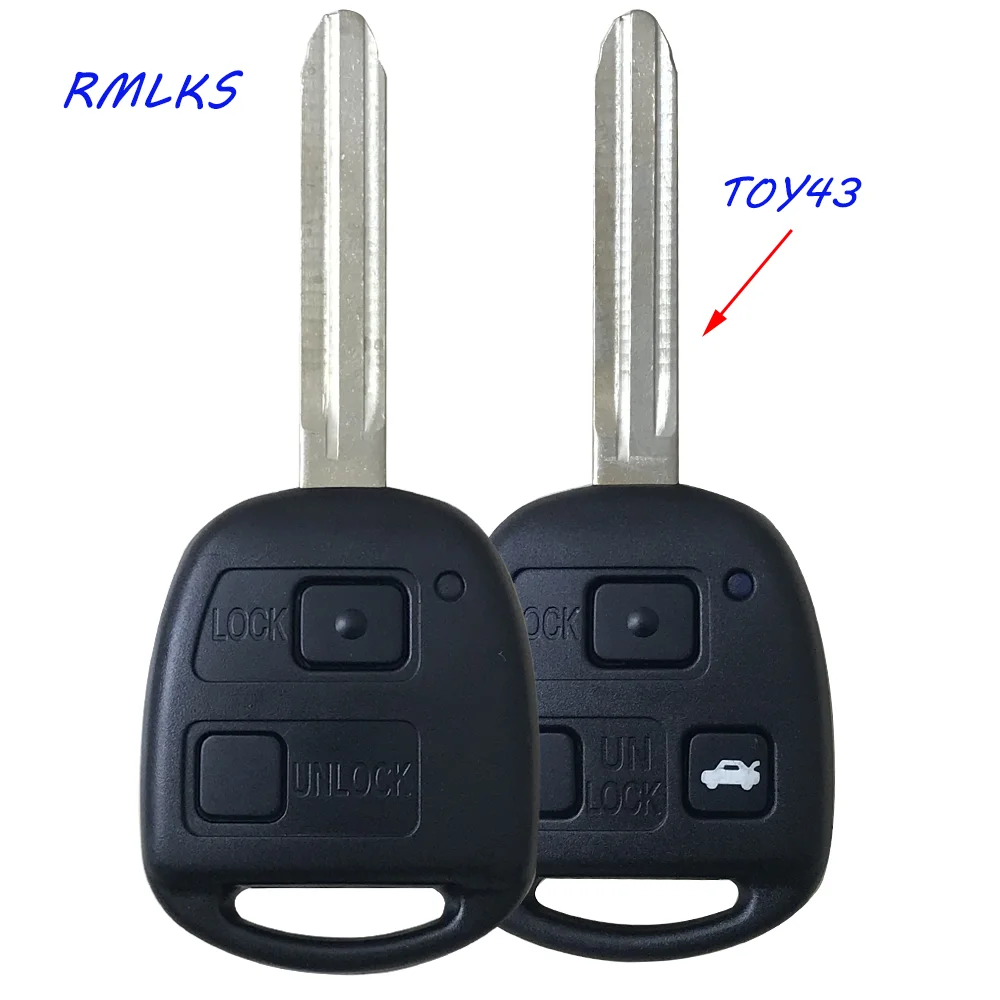 

50171 42050 2/3 Buttons 433MHz 4D67 Chip Remote Key Fob for Toyota Prado Avensis Tarago 120 RAV4 Kluger 2006 2007 2008 2009