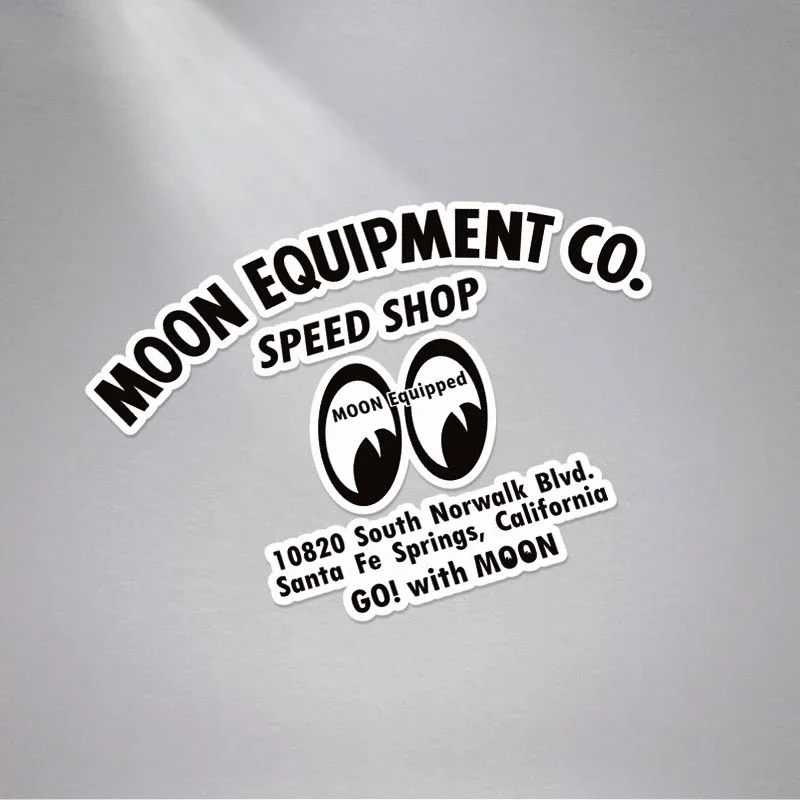 Car Stickers for Cartoon Moon Equipment Speed Shop Eyes Automotive Truck Oil Tank Decal Motor Bike Helmet Decal Tape